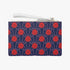 Floral Art Deco Vegan Leather Wristlet